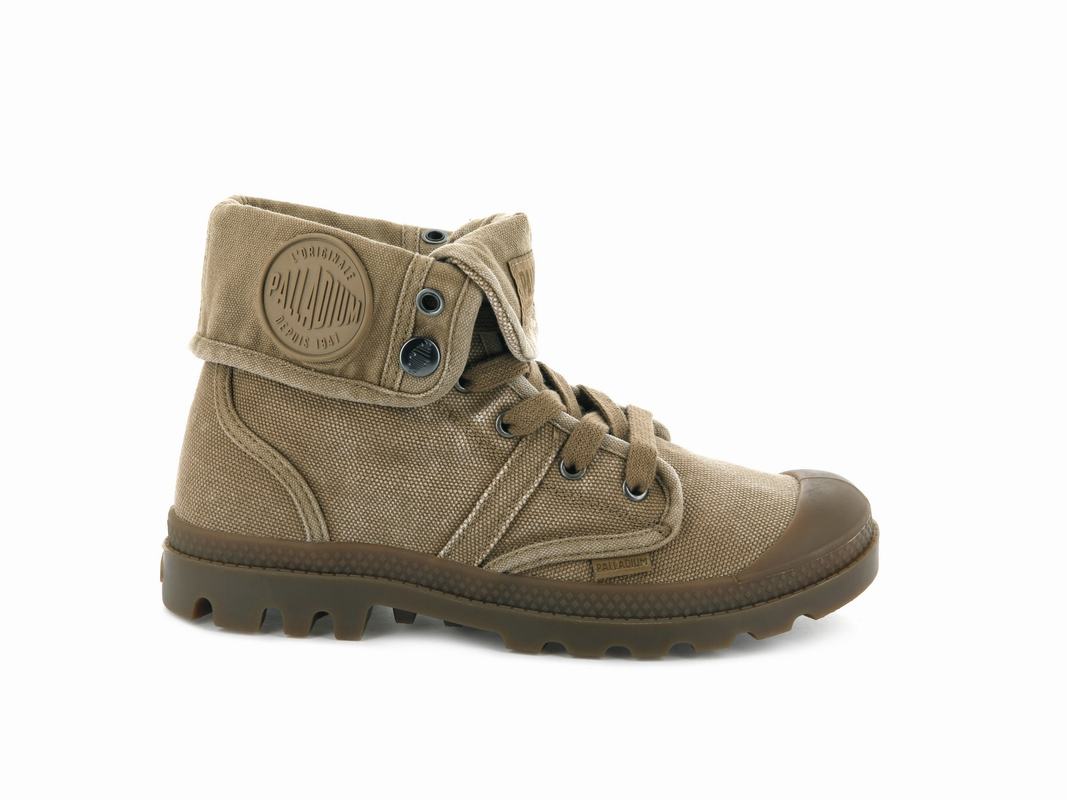 Palladium Pallabrousse Baggy Women's Boots Dark Khaki (HLOQ67985)